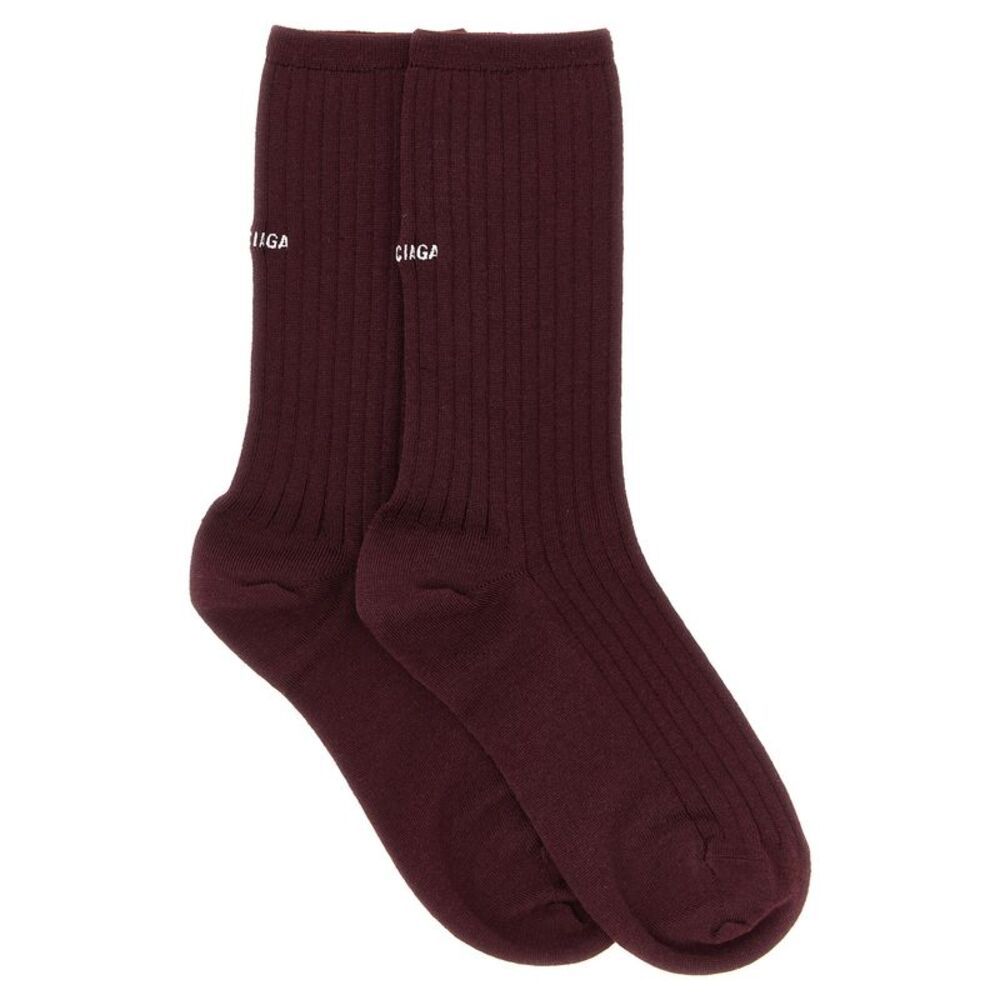 Balenciaga Bordeaux Wool Women's Socks
